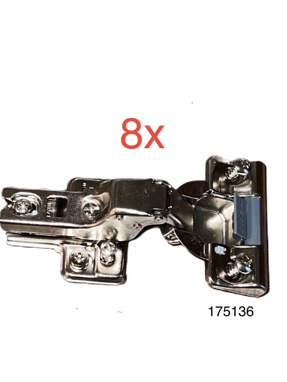 (8)x part 175136 Plate And Hinge with b-in Damper replacement for IKEA furniture